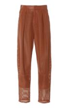 Zeynep Aray Perforated Leather Trousers