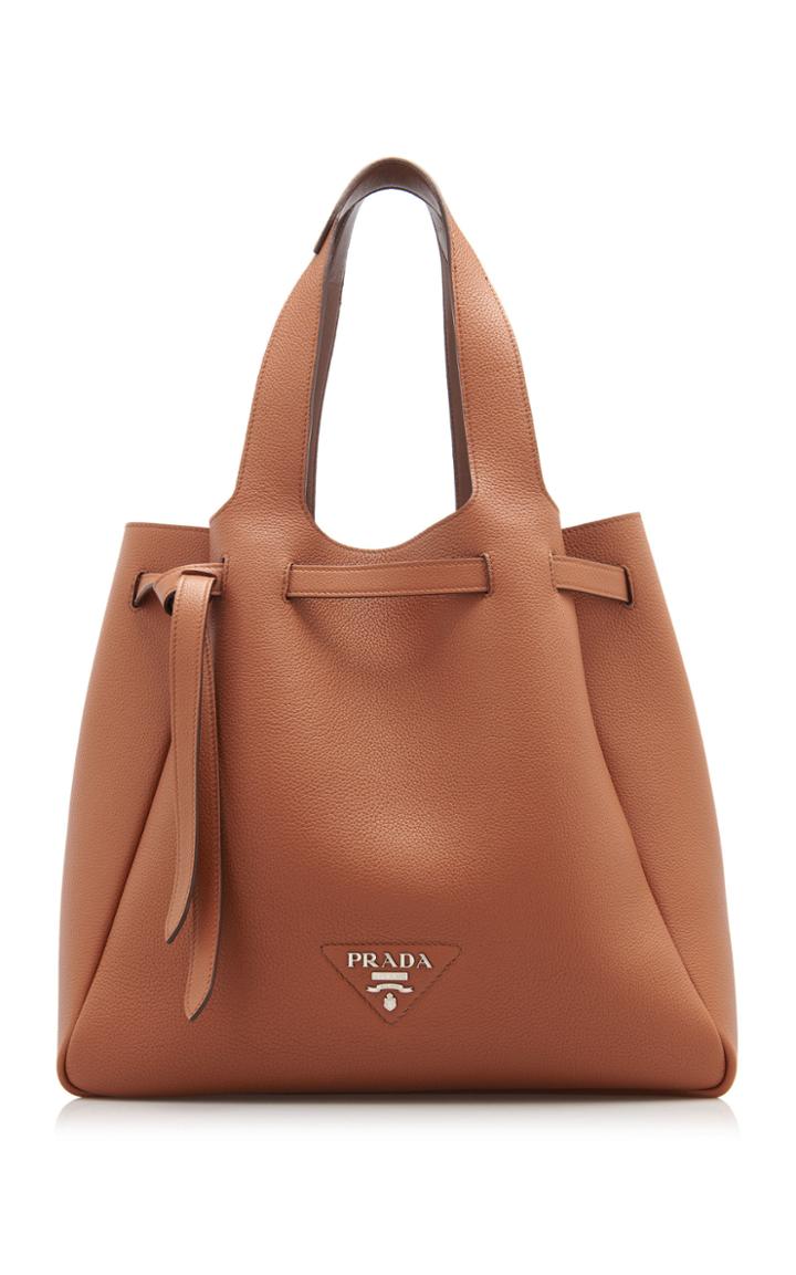 Prada Leather Drawstring Tote