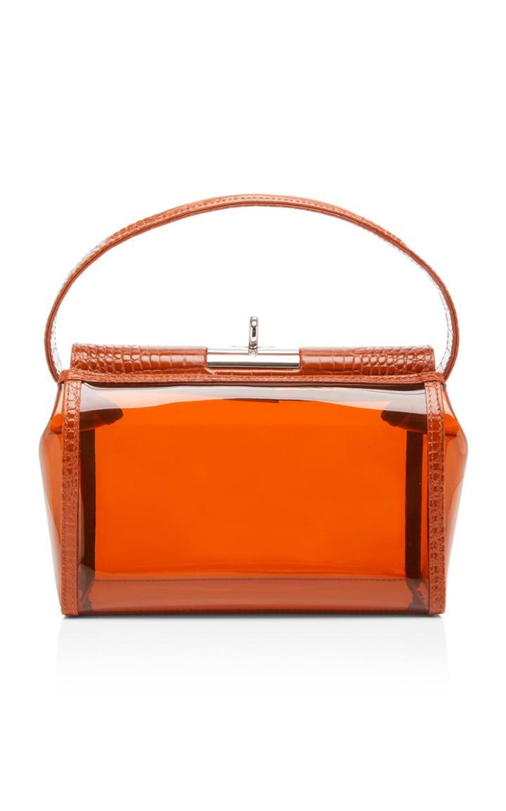 Gu De Water Leather-trimmed Pvc Bag