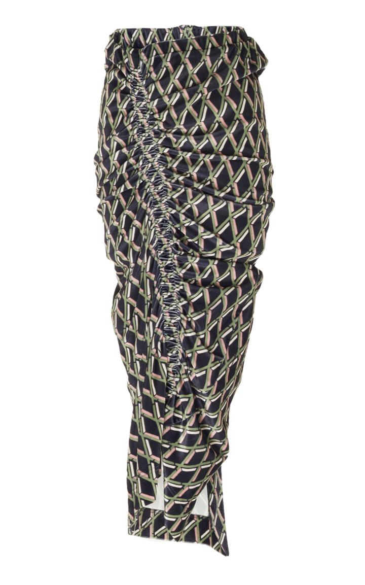 Preen By Thornton Bregazzi Ruched Asymmetric Pencil Skirt