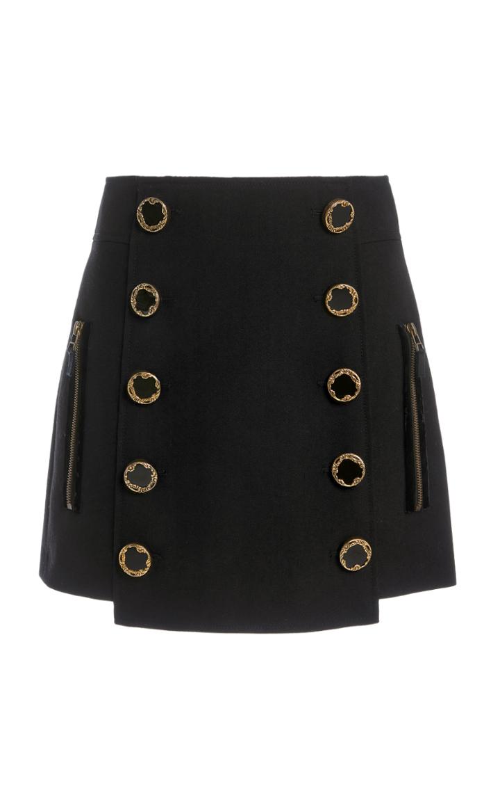 Moda Operandi Andrew Gn High-rise Wool Mini Skirt