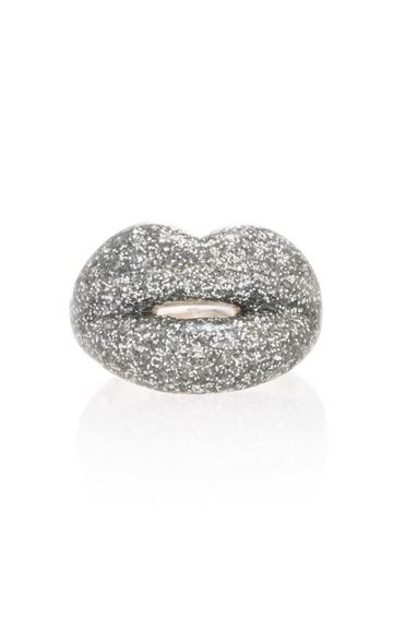 Hot Lips By Solange Glitter Silver Hotlips Ring