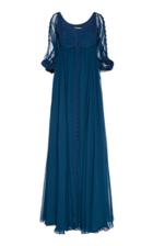 Moda Operandi Zac Posen Pleated Silk Maxi Dress Size: 0