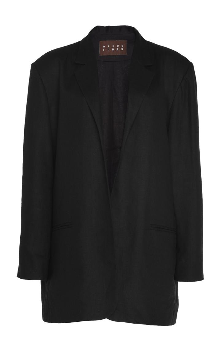 Moda Operandi Albus Lumen Picolo Oversized Linen Blazer Size: 8