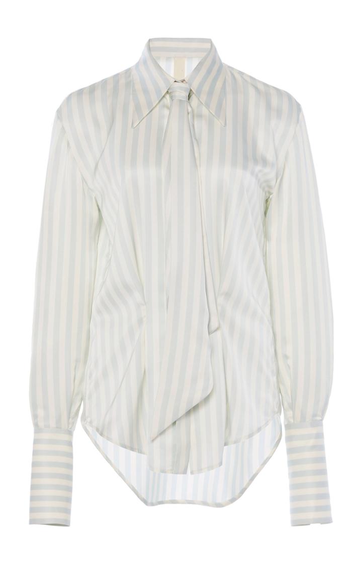 Moda Operandi Petar Petrov Chablis Striped Silk Top Size: 34