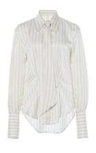 Moda Operandi Petar Petrov Chablis Striped Silk Top Size: 34