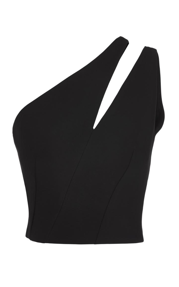 Maticevski Battery One-shoulder Crepe Top