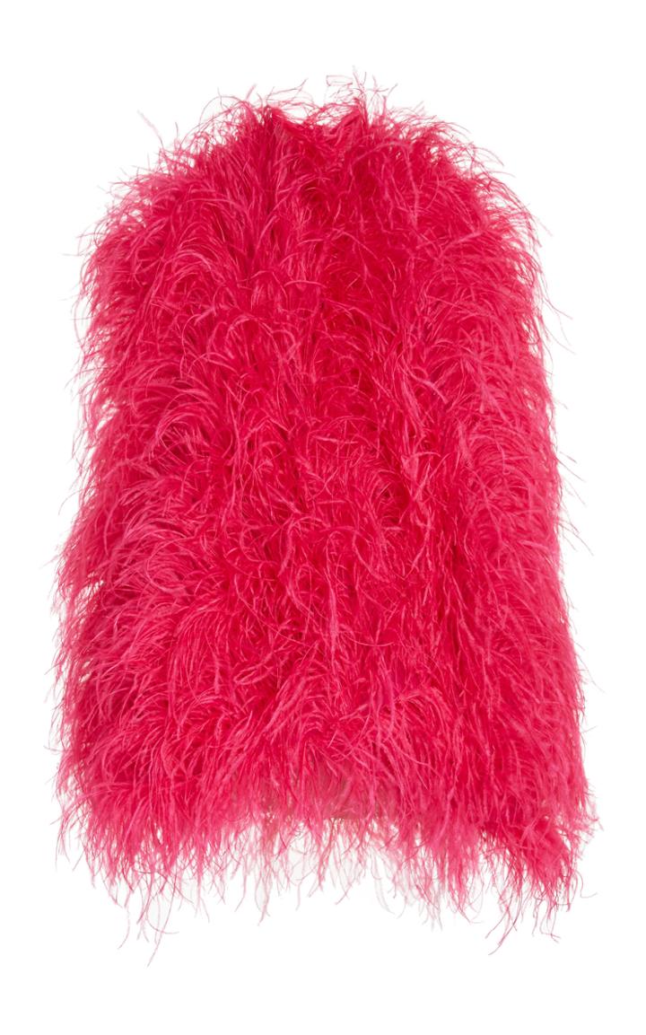 Moda Operandi Oscar De La Renta Hooded Silk Feather Coat