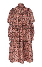 Marc Jacobs Printed Tiered Silk Dress
