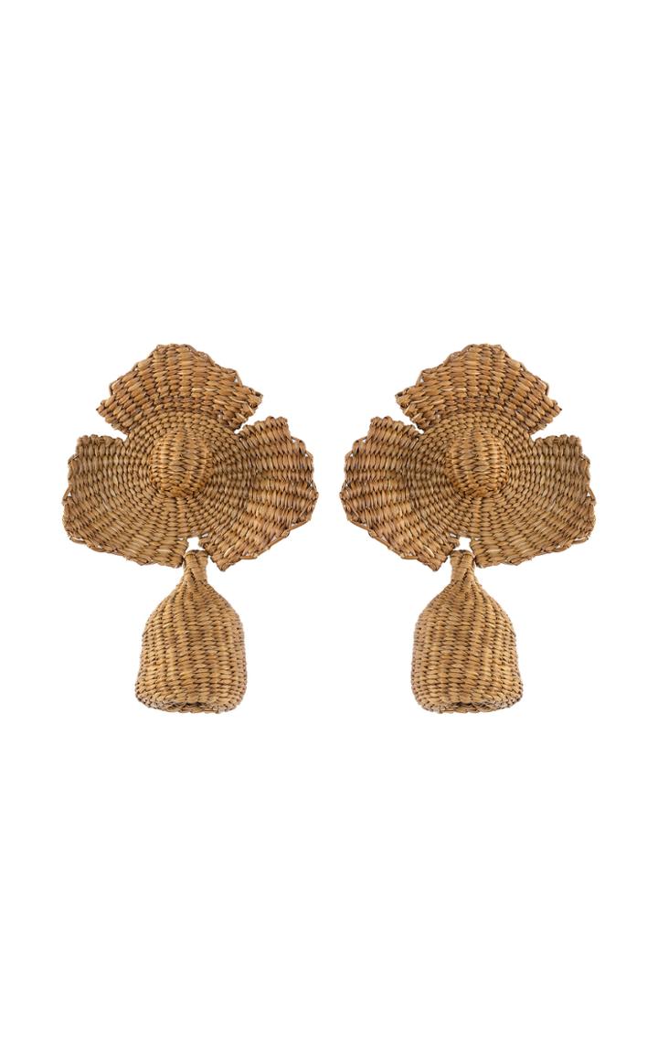 Moda Operandi Johanna Ortiz Explorando La Flor Palm Of Iraca Statement Earrings