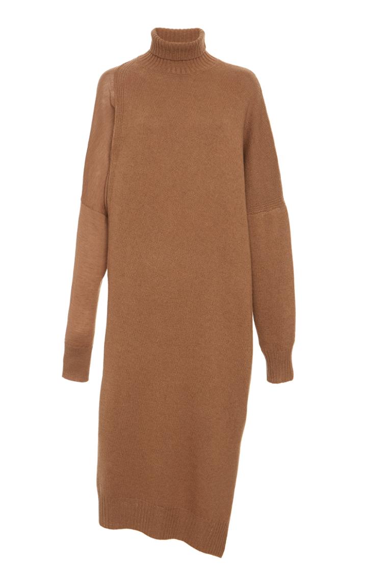 Moda Operandi Agnona Asymmetric Camelhair Knit Dress