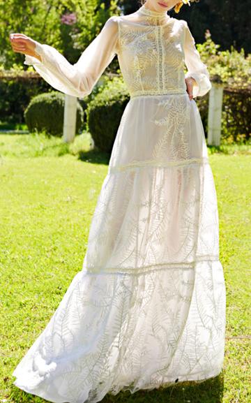 Costarellos Bridal Embroidered Organza Dress