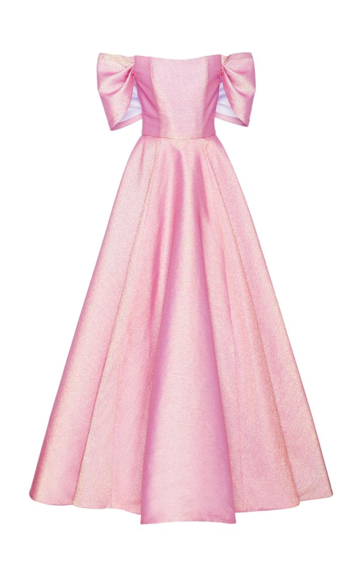 Moda Operandi Christian Siriano Off The Shoulder Draped Sleeve Ball Gown Size: 0