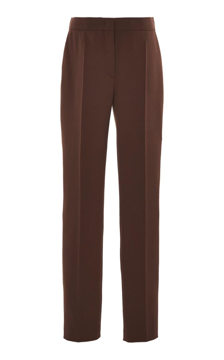 Alberta Ferretti High-rise Slim Crepe Trousers