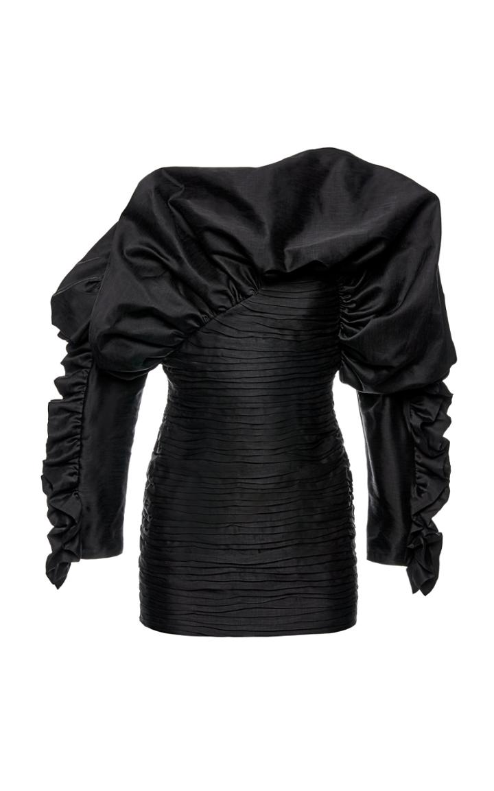 Moda Operandi Magda Butrym Trani Taffeta Cold-shoulder Mini Dress Size: 36