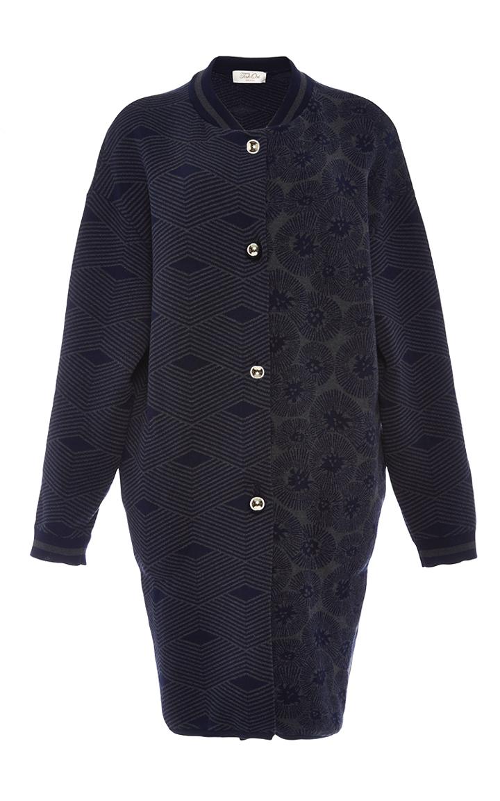 Tak.ori Blue Printed Bomber Coat