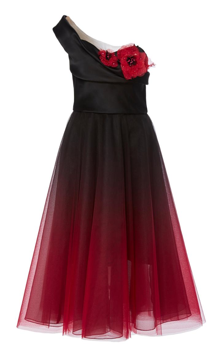 Moda Operandi Marchesa One-shoulder Ombr Chiffon Dress Size: 0