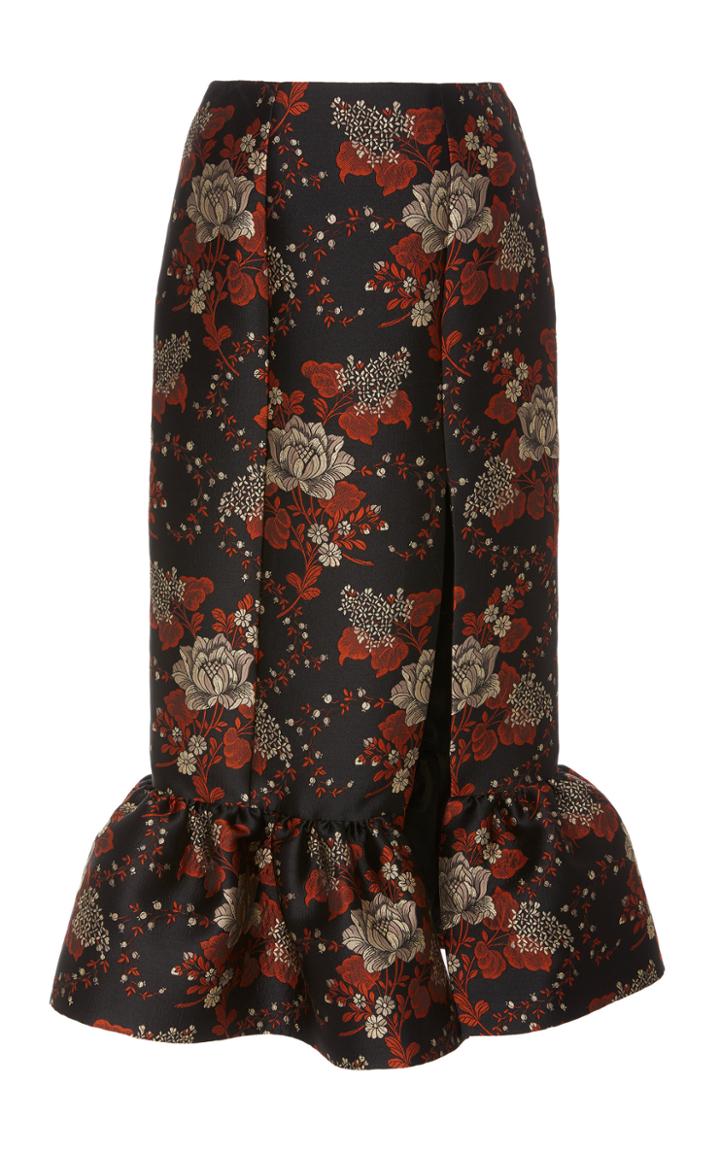 Markarian Exclusive Let's Groove Floral Brocade Skirt