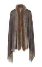 Ama Pure Antra Fango Cape With Fox Trim