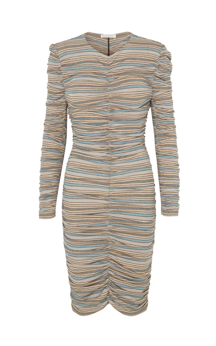 Stine Goya Blake Shirred Stripe Mini Dress