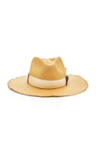 Nick Fouquet Melisande Grosgrain-trimmed Straw Hat