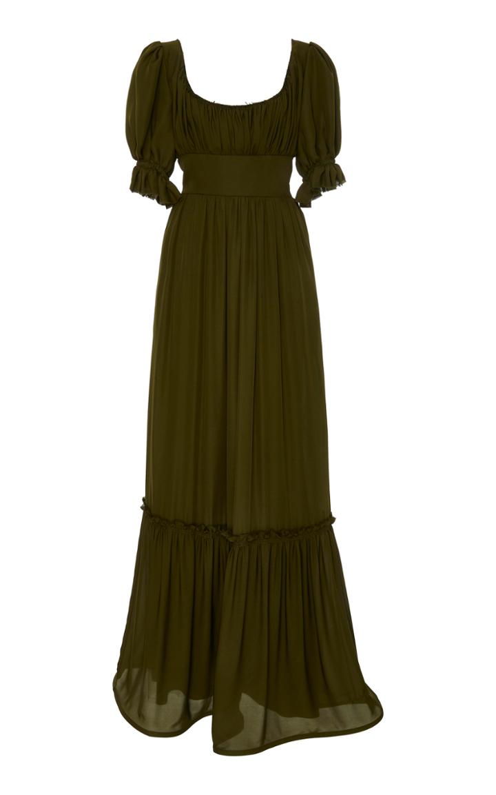 Jonathan Cohen Pleated Silk Dress