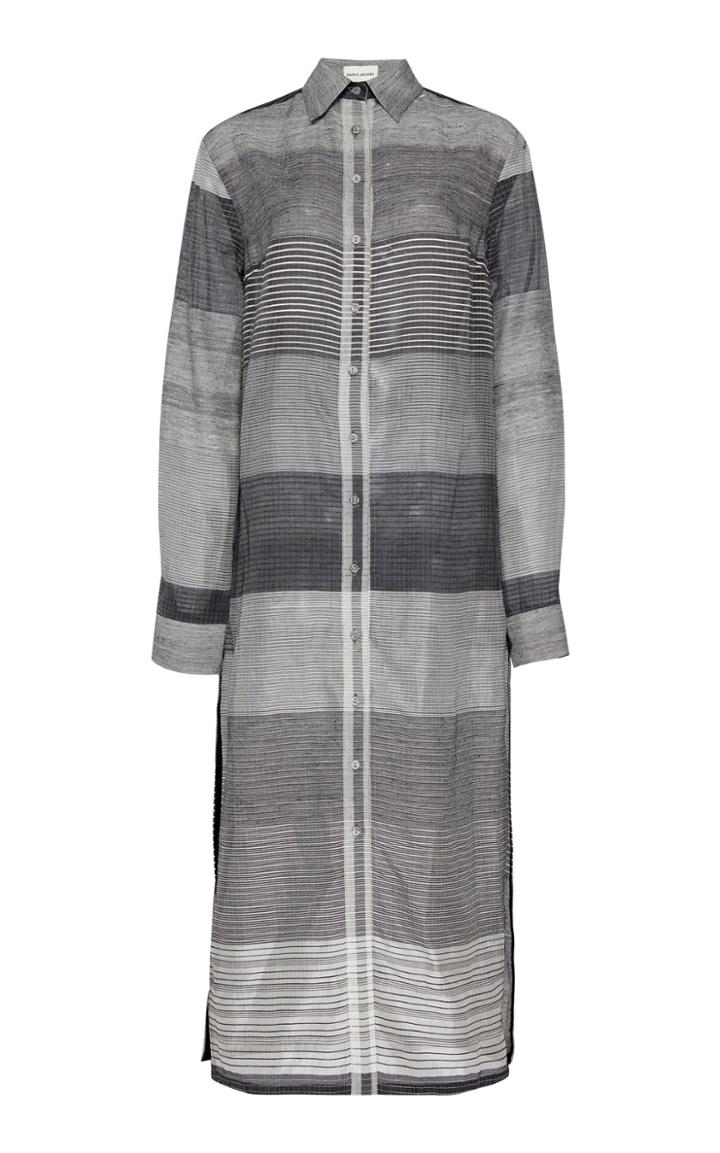 Rahul Mishra Multi Picking Khadi Slit Shirt Dress
