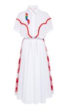 Stella Jean Parrot Combo Shirt Dress