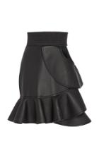 David Koma Cutout Leather Skirt