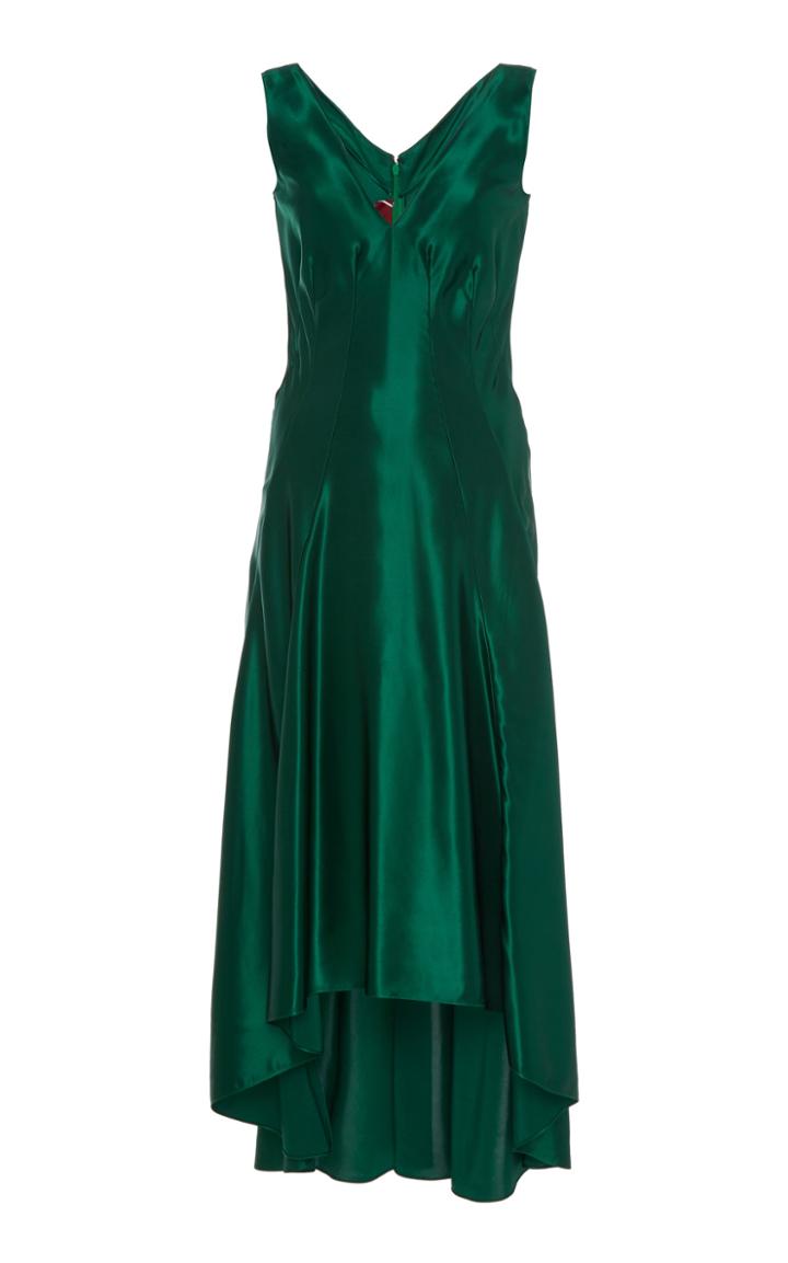 Sies Marjan Miriam Asymmetrical Satin Midi Dress