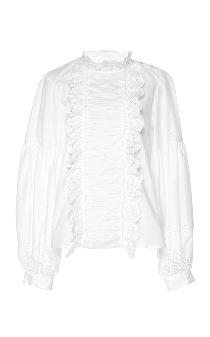 Nevenka Peace Broderie Anglaise-cotton Blouse