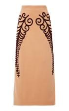 Moda Operandi Prada Embellished High-rise Wool Midi Skirt Size: 36