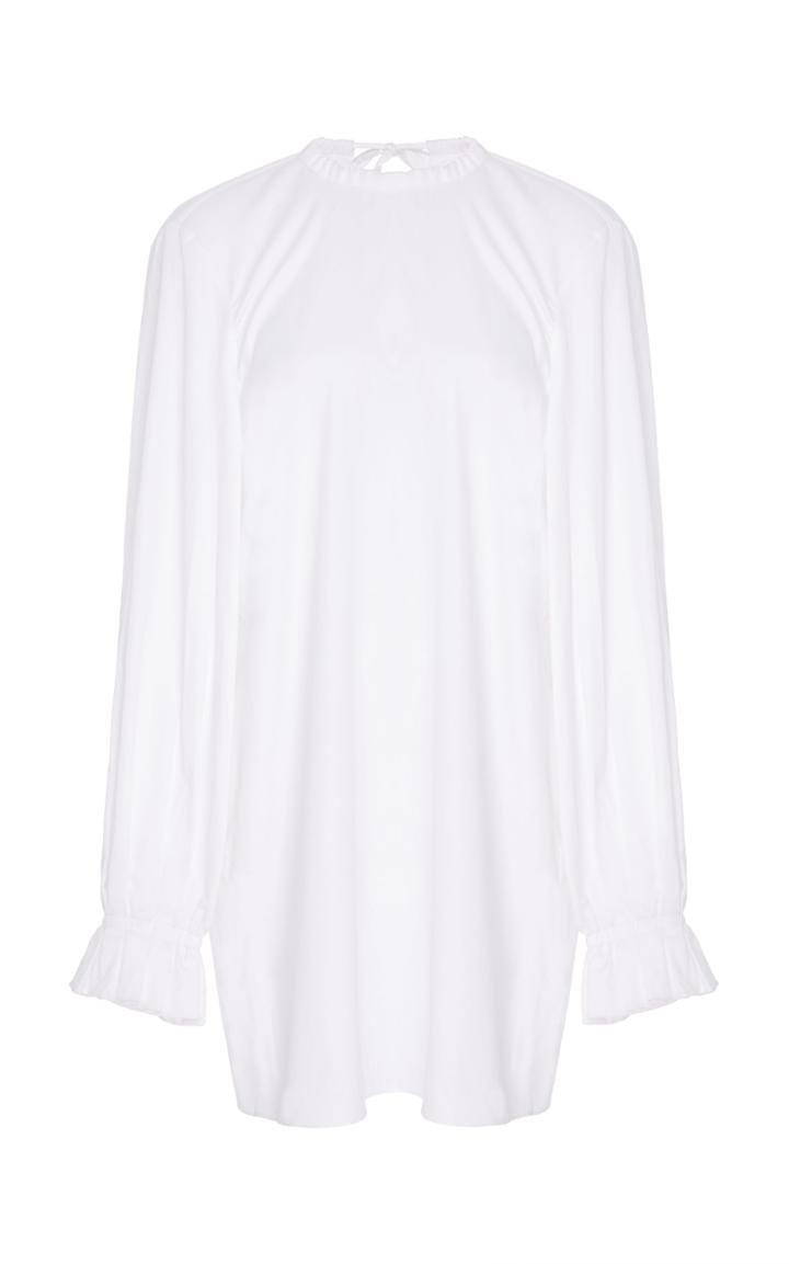 Jonathan Cohen Cotton Poplin Twisted Blouse