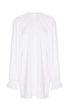 Jonathan Cohen Cotton Poplin Twisted Blouse