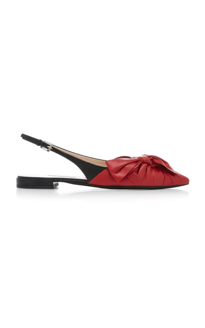 Prada Ballerina Leather Slingback Flat
