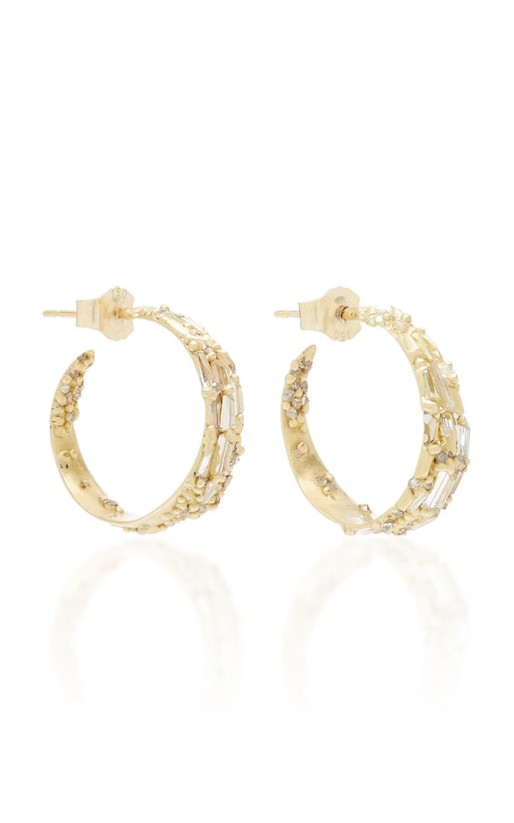 Polly Wales One-of-a-kind Cognac Diamond Ear Cuffs