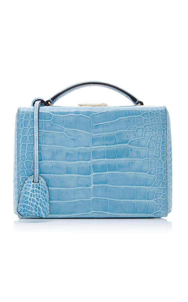 Mark Cross Crocodile Small Grace Box Bag