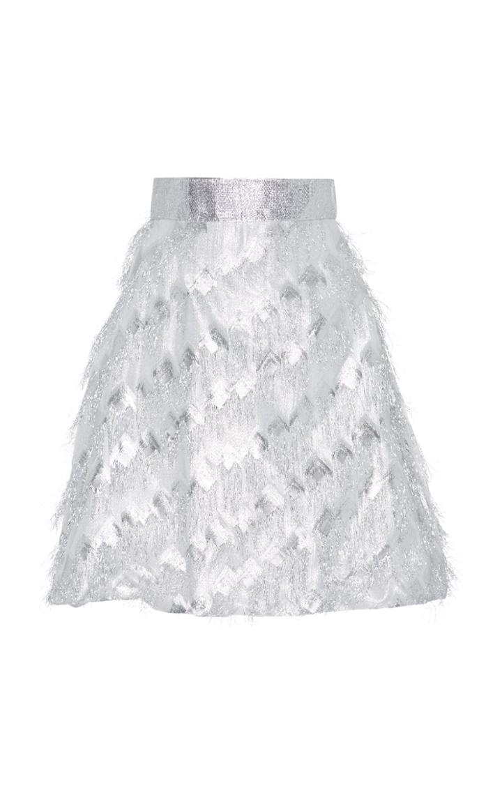 Christian Siriano Fringe A Line Skirt