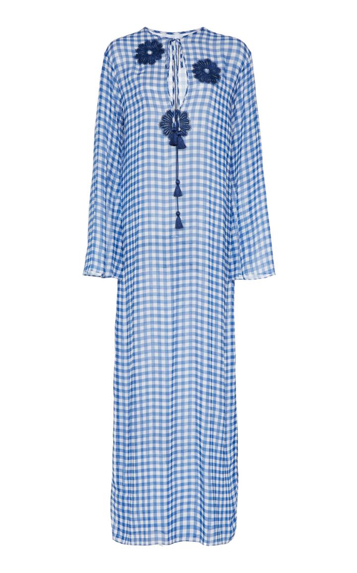 Moda Operandi Silvia Tcherassi Helvetica Embroidered Gingham Check Tunic