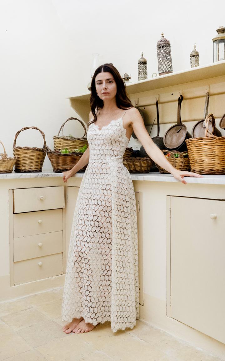Moda Operandi Luisa Beccaria Lucilla's Eyelet Cotton Maxi Dress