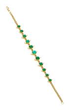 Jemma Wynne One Of A Kind Toujours Curb Link And Emerald Bracelet