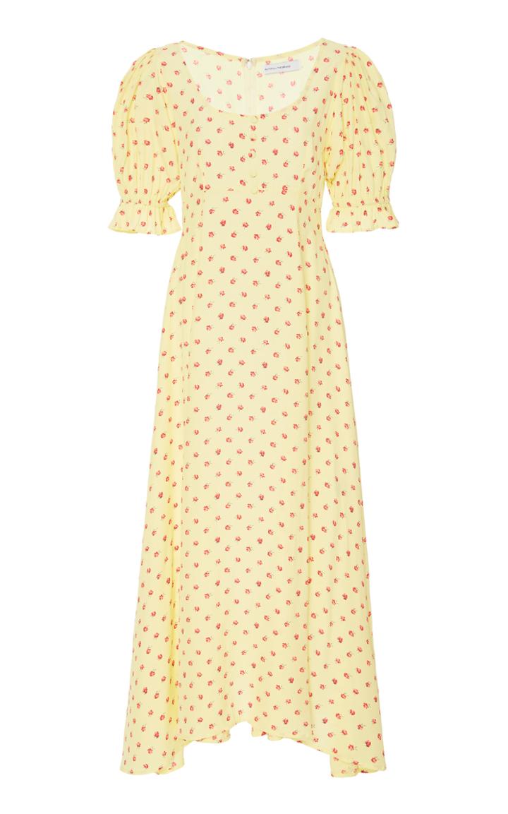 Faithfull The Brand Linnie Floral-print Crepe Midi Dress