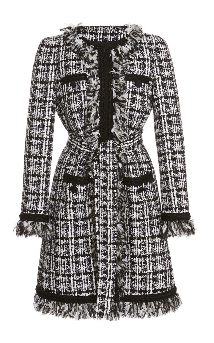 Moda Operandi Zuhair Murad Fringed Tweed Blazer Dress