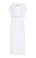Agua De Coco Frilled Crepe De Chine Cover Up