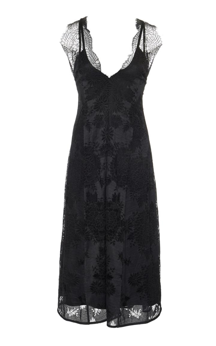 Beaufille Vitti Illusion Lace Midi Dress