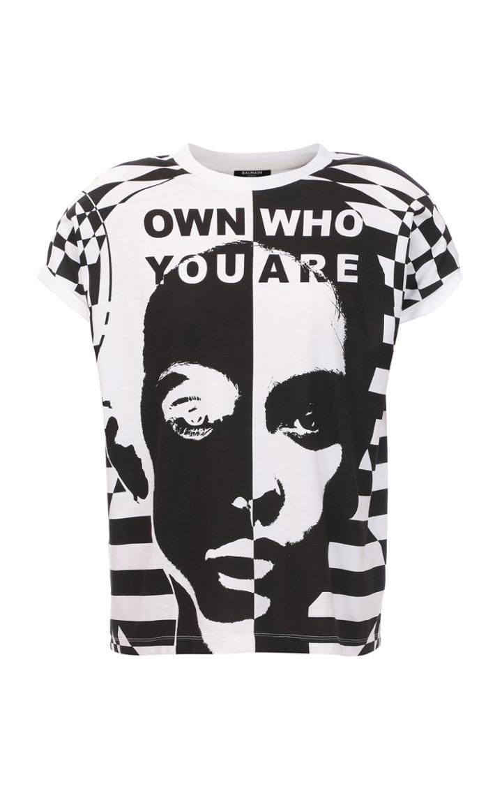 Balmain Oversized Cotton Graphic T-shirt