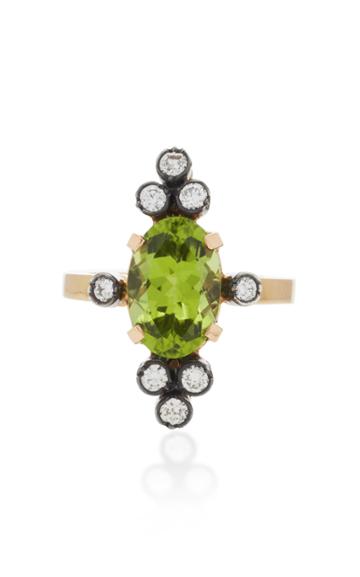 Montse Esteve 18k Gold Peridot And Diamond Ring