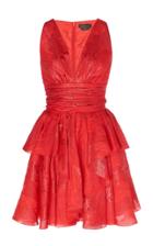 Zuhair Murad El Rocio Embroidered Organza Mini Dress