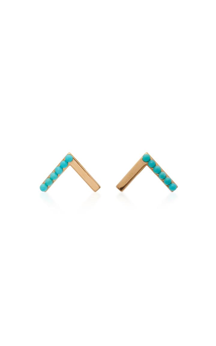 Yvonne Leon 18k Gold Turquoise Earrings
