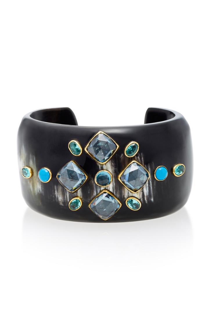 Ashley Pittman Jamii Horn Multi-stone Bangle